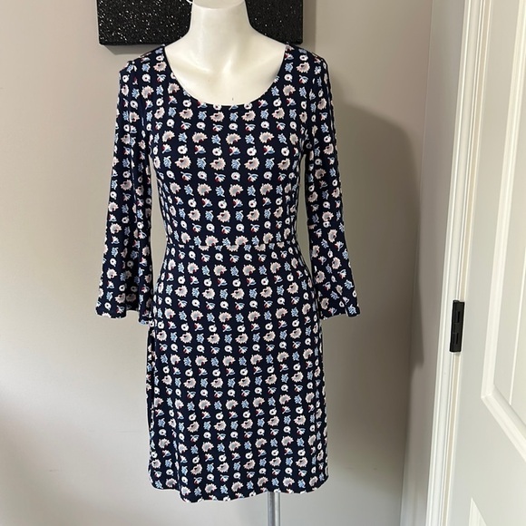 BODEN Navy Flower Press Miriam Tunic Dress Floral Sz 4 NEW - Picture 4 of 14